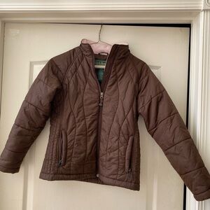 LL Bean Girl’s Full Zip Quilted Jacket Size Medium 10-12